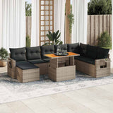 vidaXL 9-piece Lounge Set with cushions poly rattan black