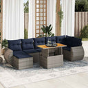 vidaXL Ensemble de salon 8 personnes avec des chaises en poly rotin confortables