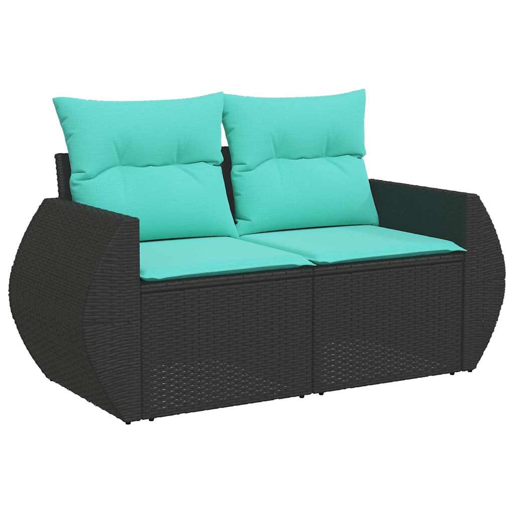 vidaXL 9-piece Lounge Set with Cushions Poly Rattan Grey