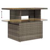 vidaXL 11-Piece Lounge Set with Cushions Poly Rattan Black