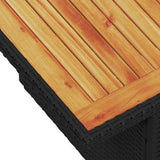 vidaXL 6-delige Loungeset met kussens poly rattan zwart