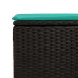vidaXL 7-delige Loungeset met kussens poly rattan zwart