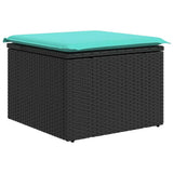 vidaXL 9-piece Lounge Set with Cushions Poly Rattan Grey