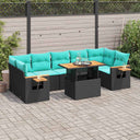 vidaXL 8-Piece Lounge Set with Cushions Poly Rattan Grey