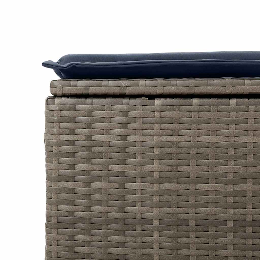 vidaXL 7-delige Loungeset met kussens poly rattan acacia bruin