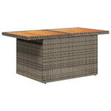 vidaXL 7-delige Loungeset met kussens poly rattan acacia bruin
