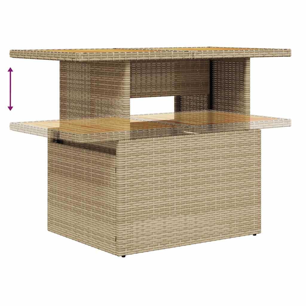 vidaXL 11-delige Loungeset met kussens poly rattan acacia zwart