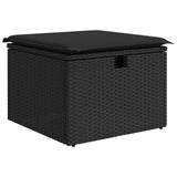 vidaXL 6-Piece Lounge Set with Cushions Poly Rattan Black