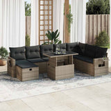 vidaXL 9-delige Loungeset met kussens poly rattan zwart