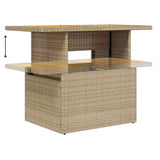 vidaXL 7-Piece Lounge Set with Cushions Poly Rattan Black