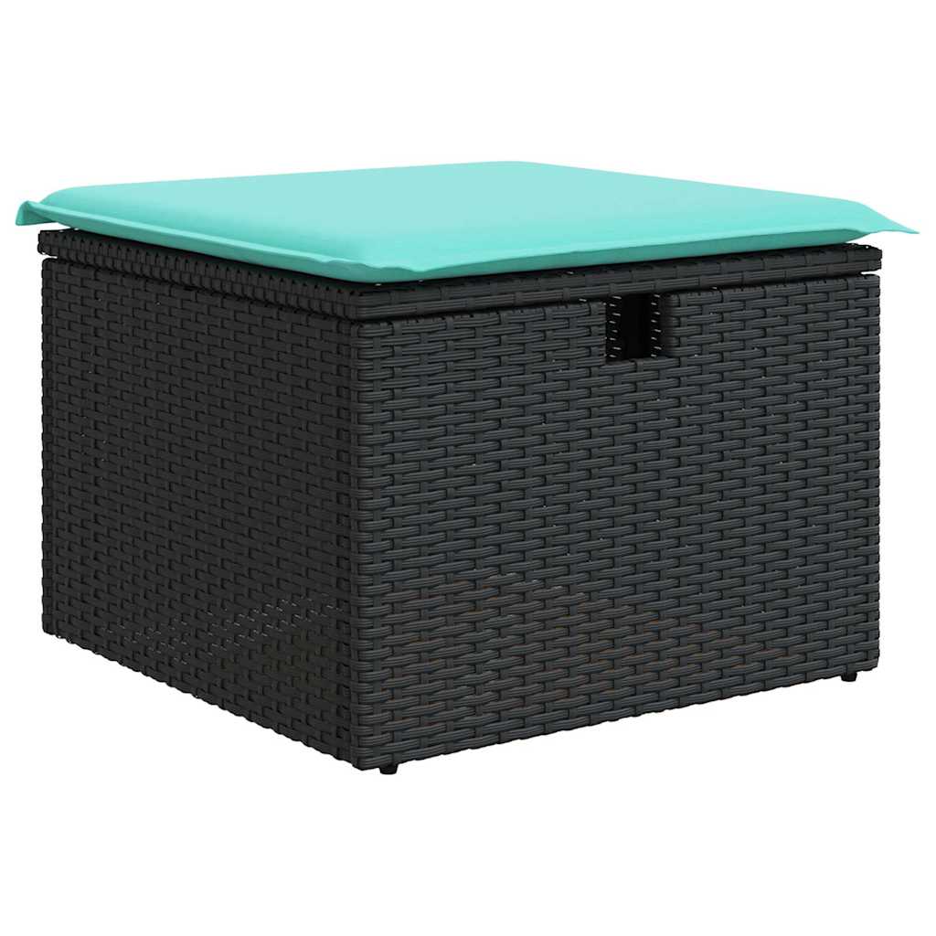 vidaXL 8-delige Loungeset met kussens poly rattan acacia bruin