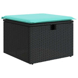 vidaXL 8-delige Loungeset met kussens poly rattan acacia bruin