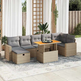 vidaXL 8-delige Loungeset met kussens poly rattan zwart