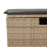 vidaXL 6-delige Loungeset met kussens poly rattan zwart