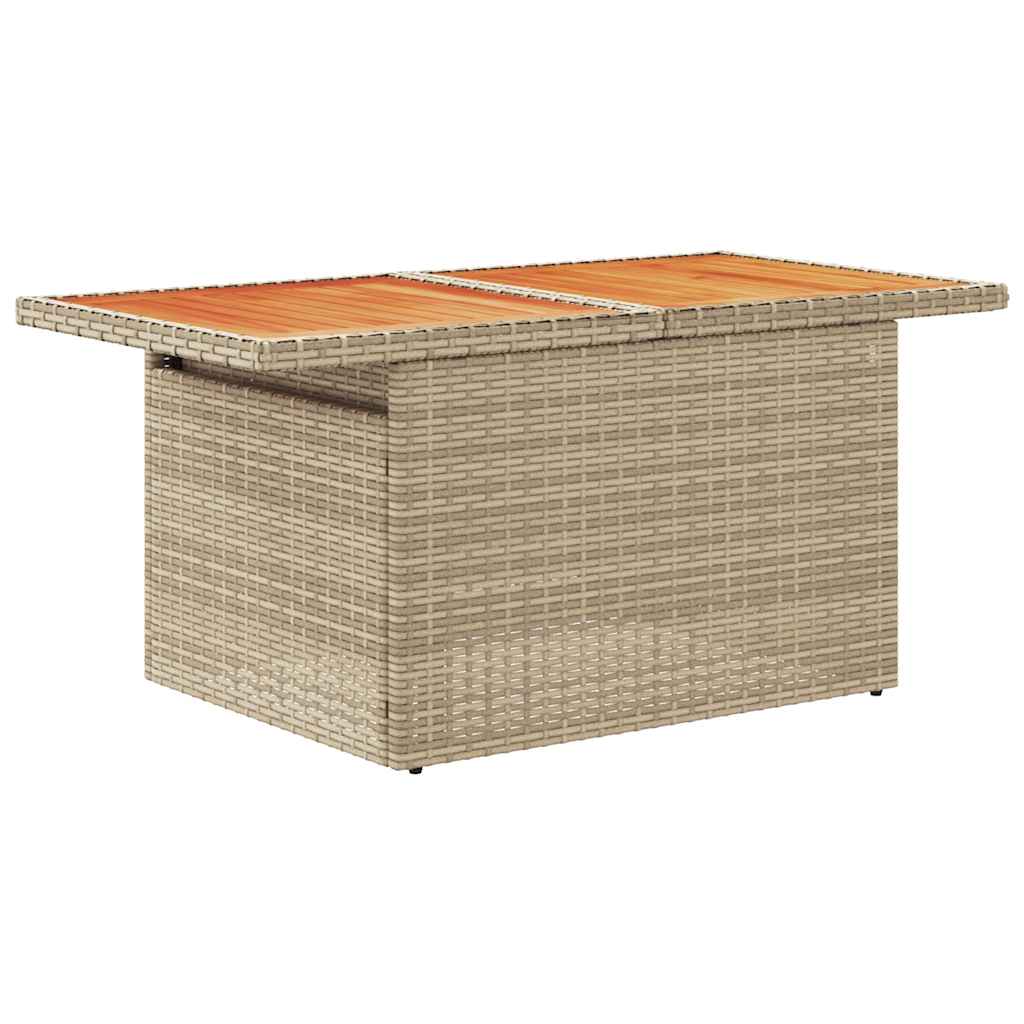vidaXL 6-delige Loungeset met kussens poly rattan zwart
