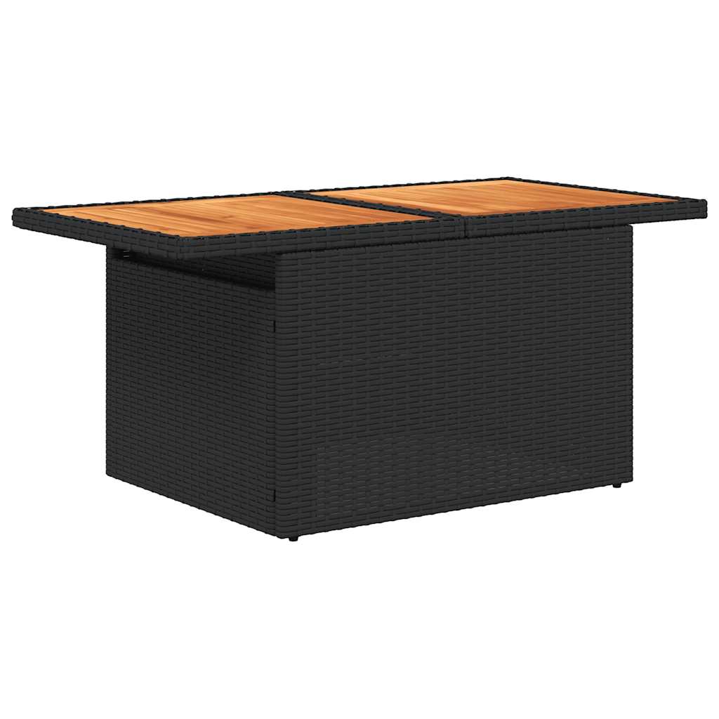 vidaXL 7-delige Loungeset met kussens poly rattan acacia grijs