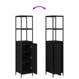 vidaXL Badkamermeubel Set 2 pcs Zwart eiken Engineered hout en staal