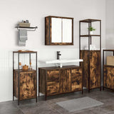 vidaXL Badkamermeubel Set 2 pcs Zwart eiken Engineered hout en staal