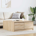 vidaXL Salontafel met lades 100x100x40 cm wit