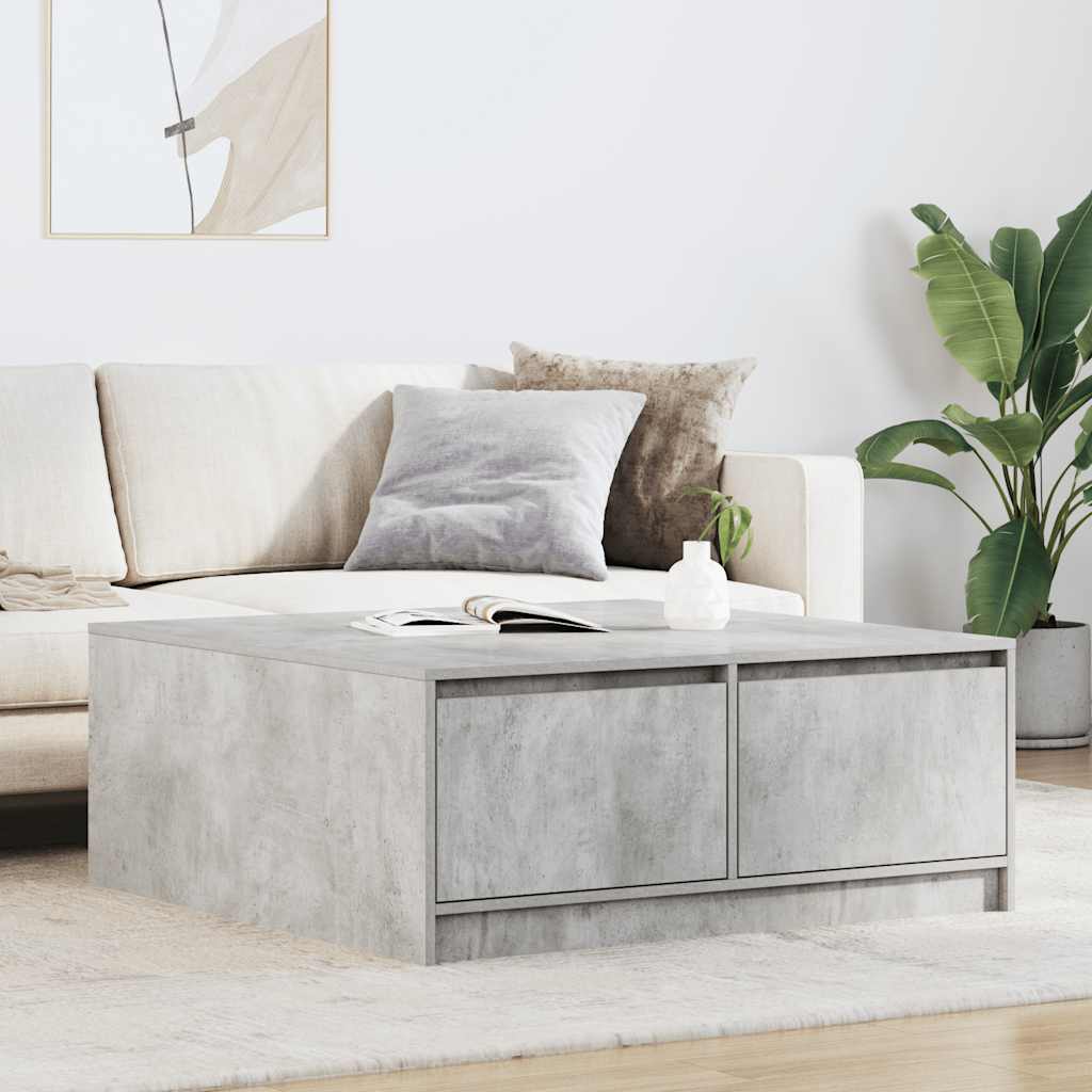 vidaXL Salontafel met lades 100x100x40 cm wit
