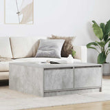 vidaXL Salontafel met lades 100x100x40 cm wit