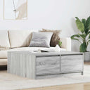 vidaXL Salontafel met lades 100x100x40 cm wit