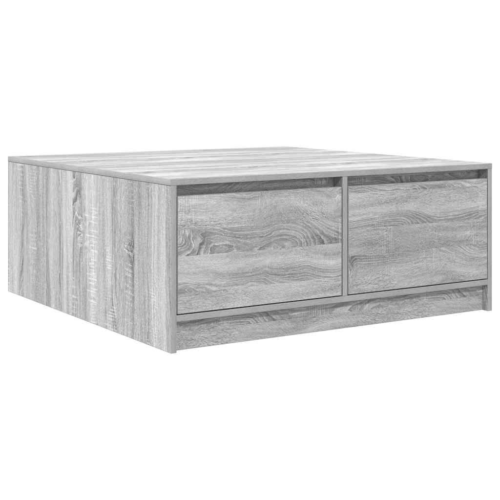 vidaXL Salontafel met lades 100x100x40 cm wit