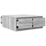 vidaXL Salontafel met lades 100x100x40 cm wit
