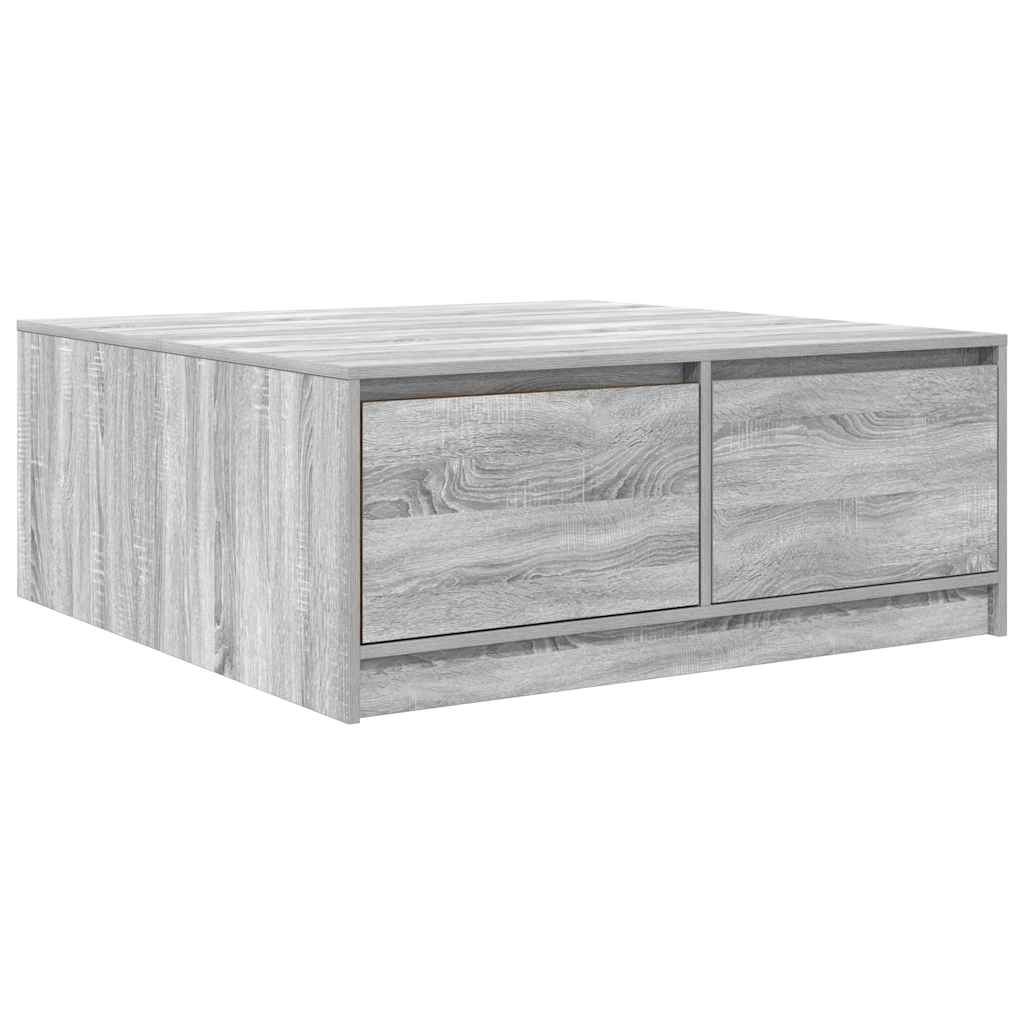 vidaXL Salontafel met lades 100x100x40 cm wit