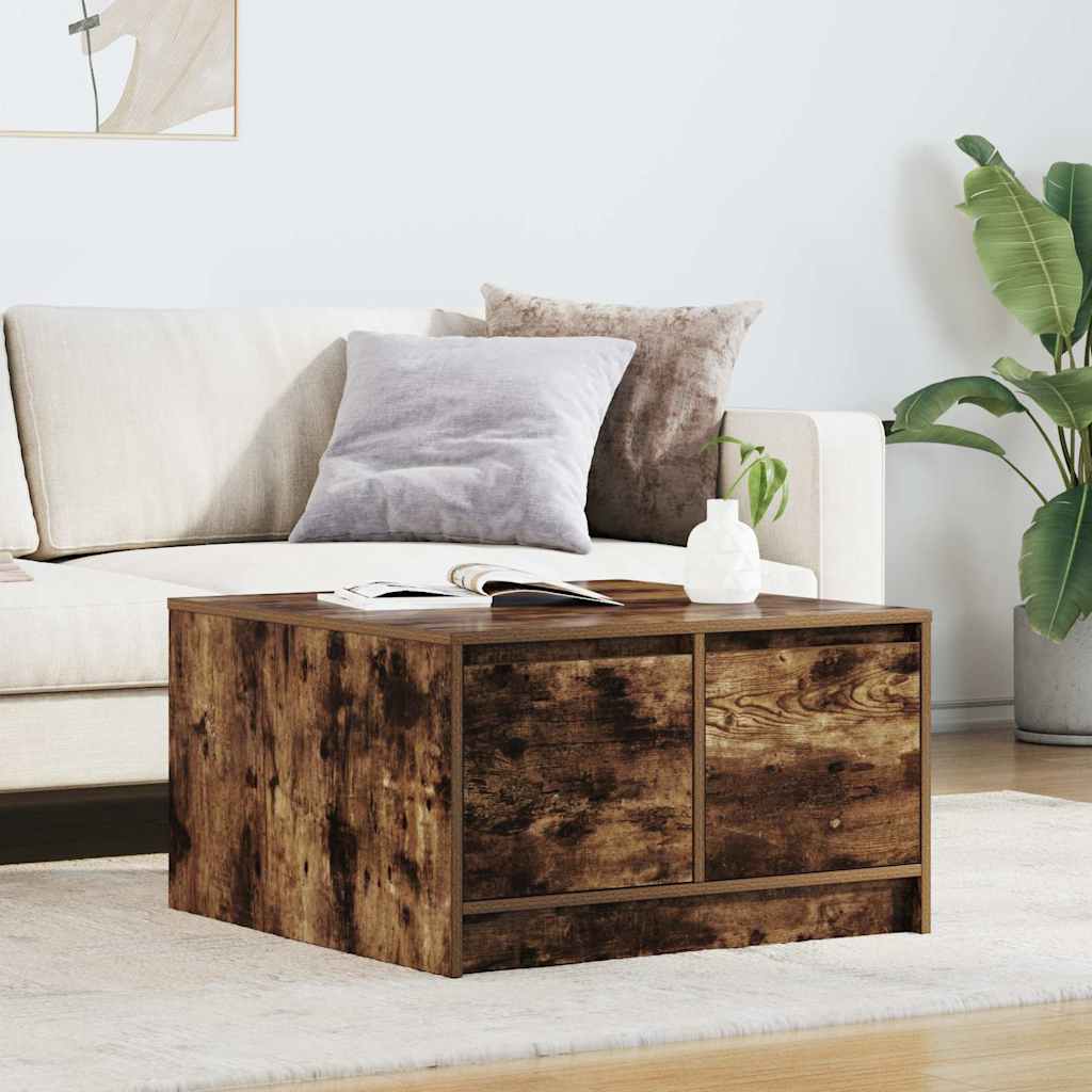 vidaXL Salontafel met lades 100x100x40 cm wit