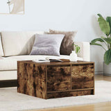 vidaXL Salontafel met lades 100x100x40 cm wit