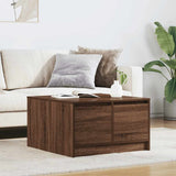 vidaXL Salontafel met lades 100x100x40 cm wit