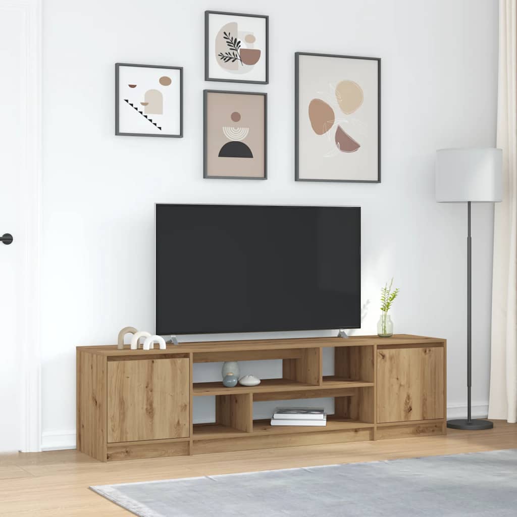 vidaXL Tv-meubel 188,5x41x50 cm spaanplaat wit
