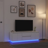 vidaXL Tv-meubel 188,5x41x50 cm spaanplaat wit