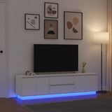 vidaXL Tv-meubel 188,5x41x50 cm spaanplaat wit