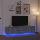 vidaXL Tv-meubel 188,5x41x50 cm spaanplaat wit