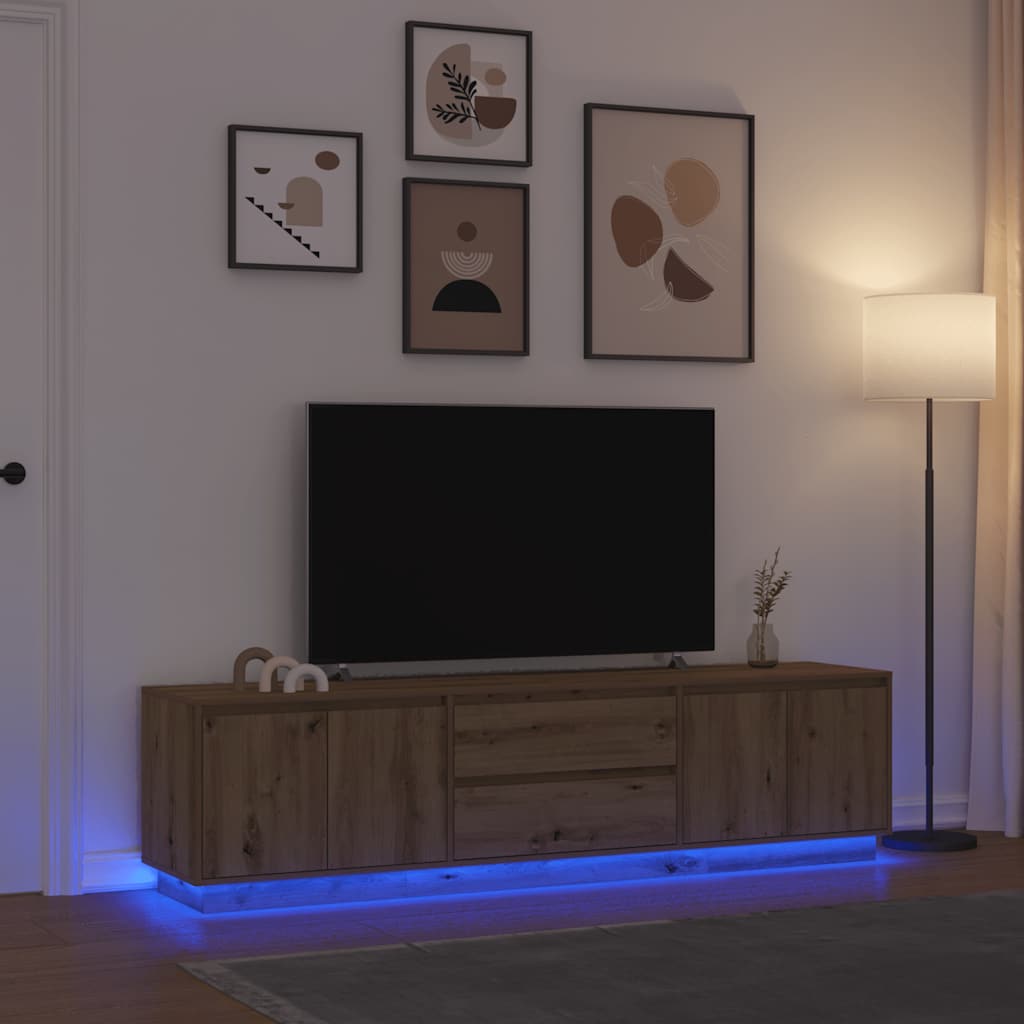 vidaXL Tv-meubel 188,5x41x50 cm spaanplaat wit