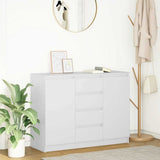 vidaXL Chest of Drawers 100.5x35x76 cm Chipboard White
