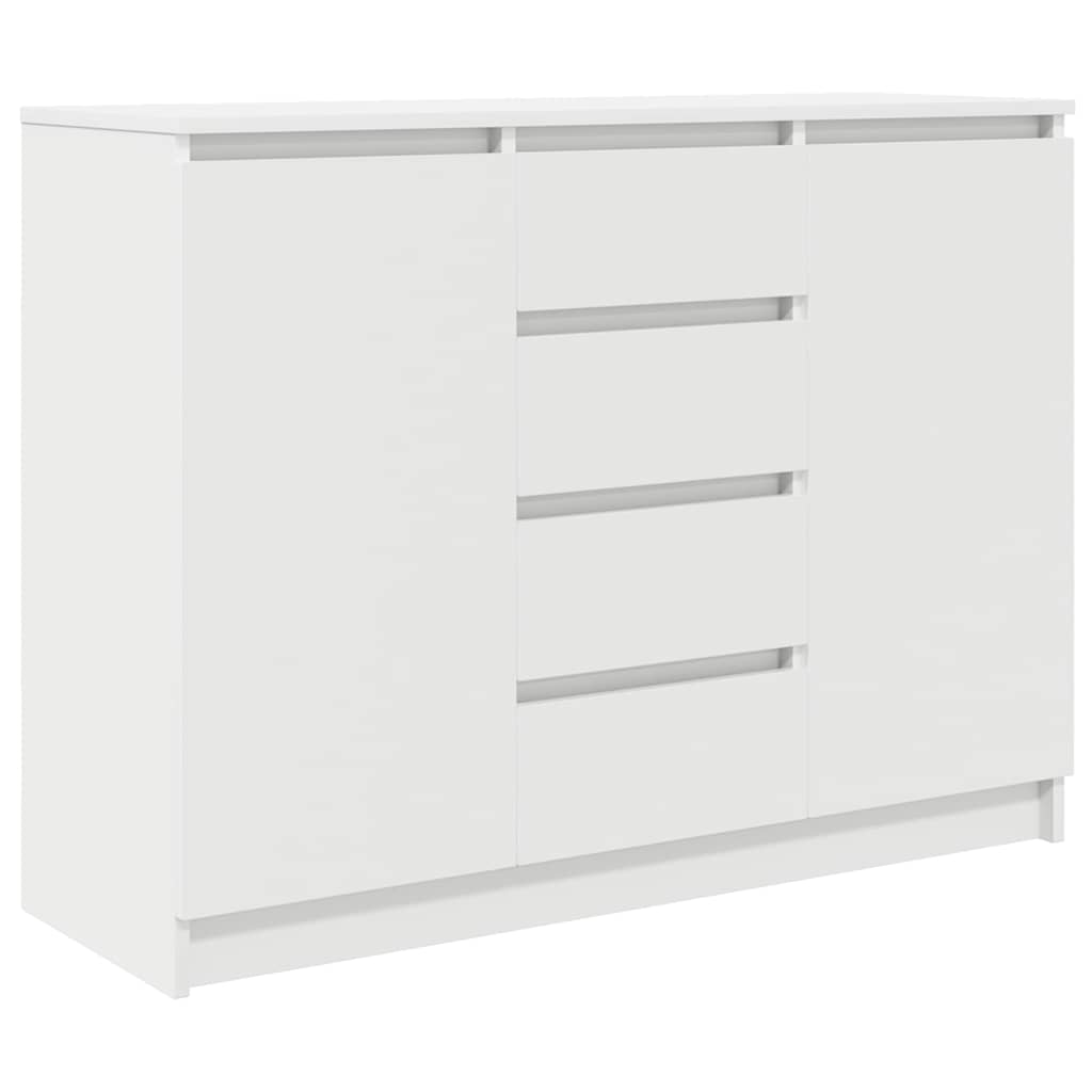 vidaXL Chest of Drawers 100.5x35x76 cm Chipboard White