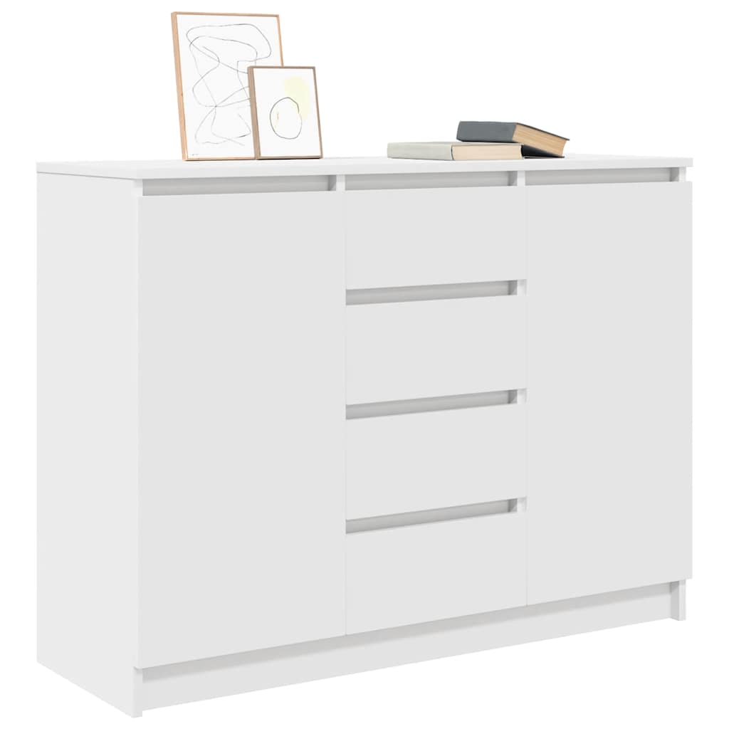 vidaXL Chest of Drawers 100.5x35x76 cm Chipboard White