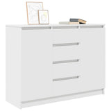 vidaXL Chest of Drawers 100.5x35x76 cm Chipboard White