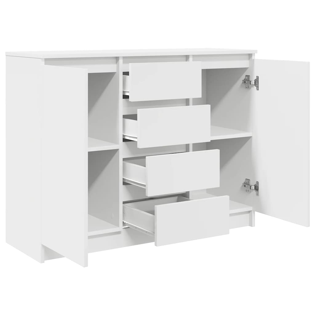 vidaXL Chest of Drawers 100.5x35x76 cm Chipboard White