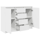 vidaXL Chest of Drawers 100.5x35x76 cm Chipboard White