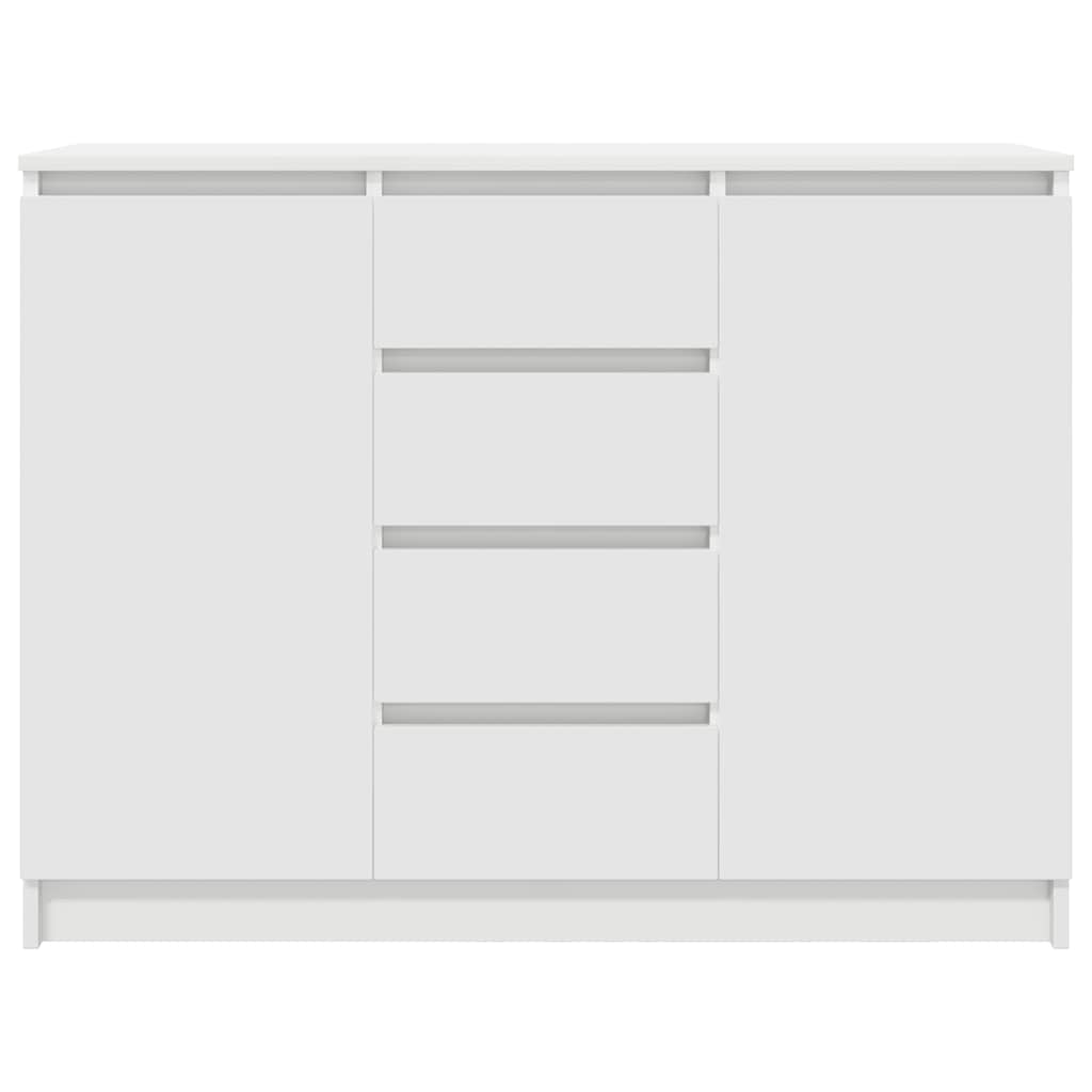 vidaXL Chest of Drawers 100.5x35x76 cm Chipboard White