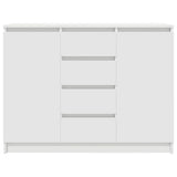 vidaXL Chest of Drawers 100.5x35x76 cm Chipboard White