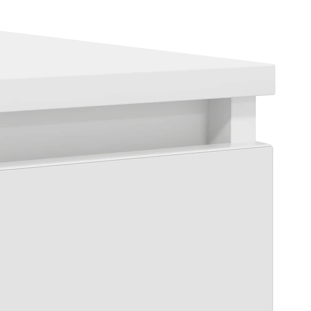 vidaXL Chest of Drawers 100.5x35x76 cm Chipboard White