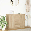 vidaXL Chest of Drawers 100.5x35x76 cm Chipboard White