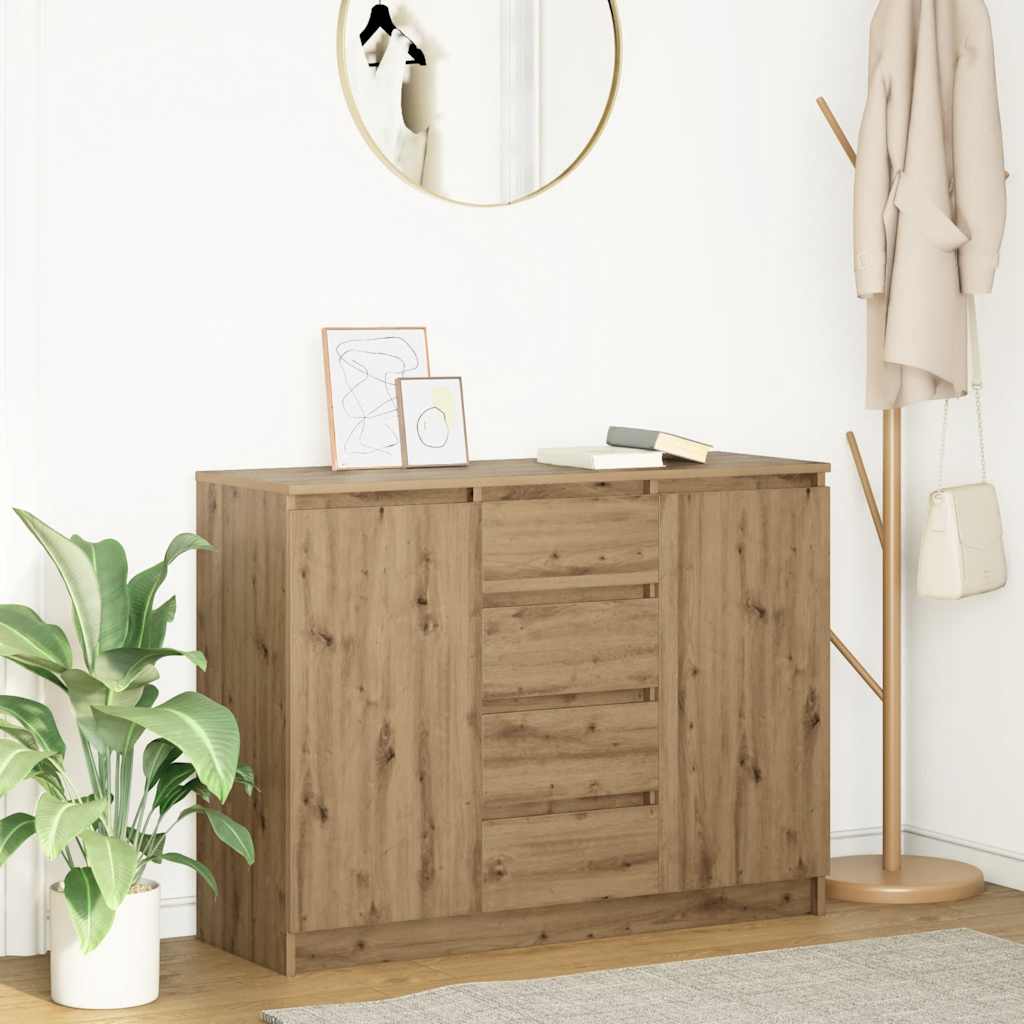 vidaXL Chest of Drawers 100.5x35x76 cm Chipboard White