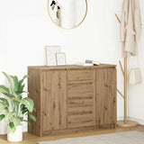 vidaXL Chest of Drawers 100.5x35x76 cm Chipboard White