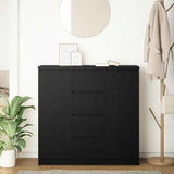 vidaXL Dressoir met lades 100,5x35x98,5 cm spaanplaat wit